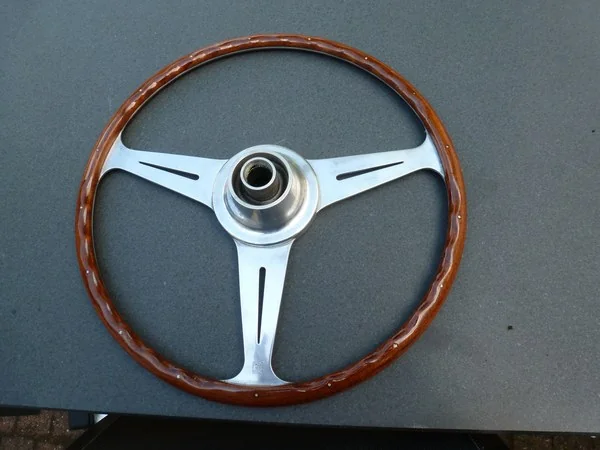 Porsche 356 Nardi steering wheel backside after restoration